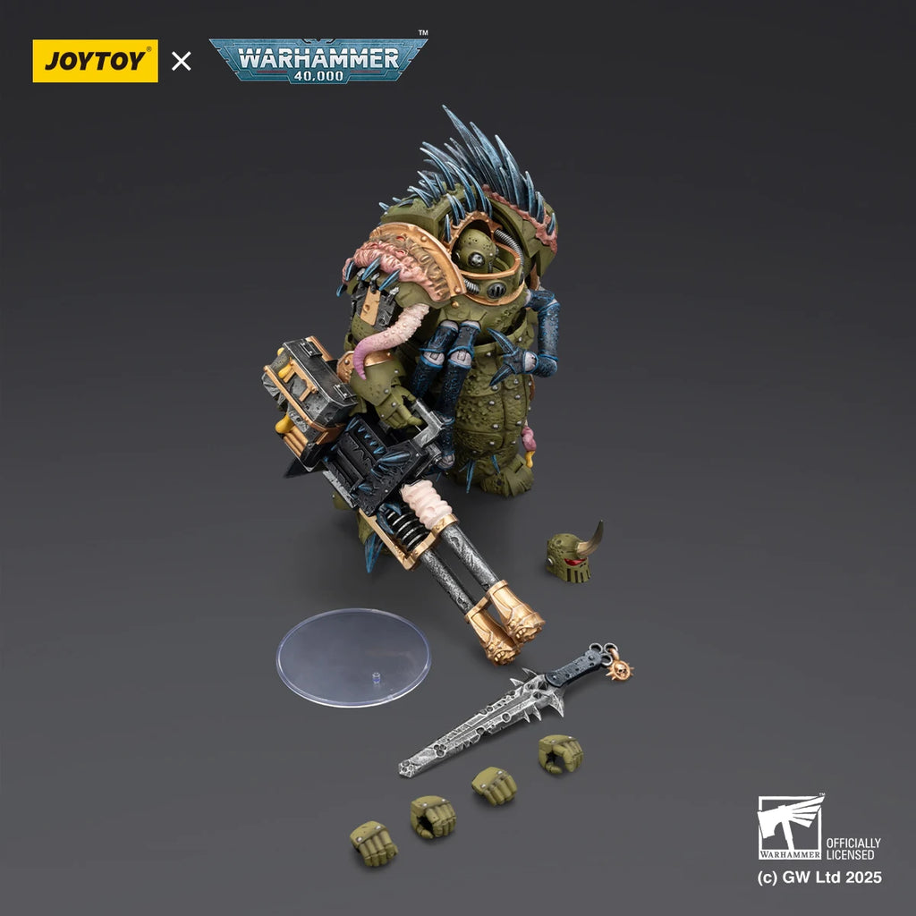JOYTOY Warhammer40K Action Figure Death Guard Blightlord Terminator Plague Marine Icon Bearer Anime Figurine Joint Movable Model