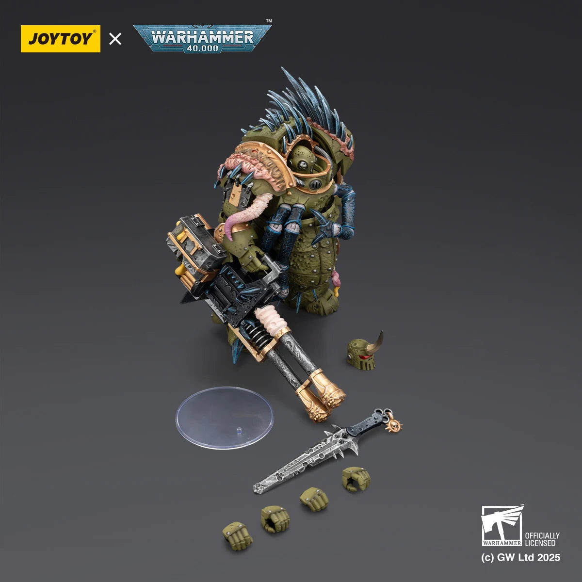 JOYTOY Warhammer40K Action Figure Death Guard Blightlord Terminator Plague Marine Icon Bearer Anime Figurine Joint Movable Model