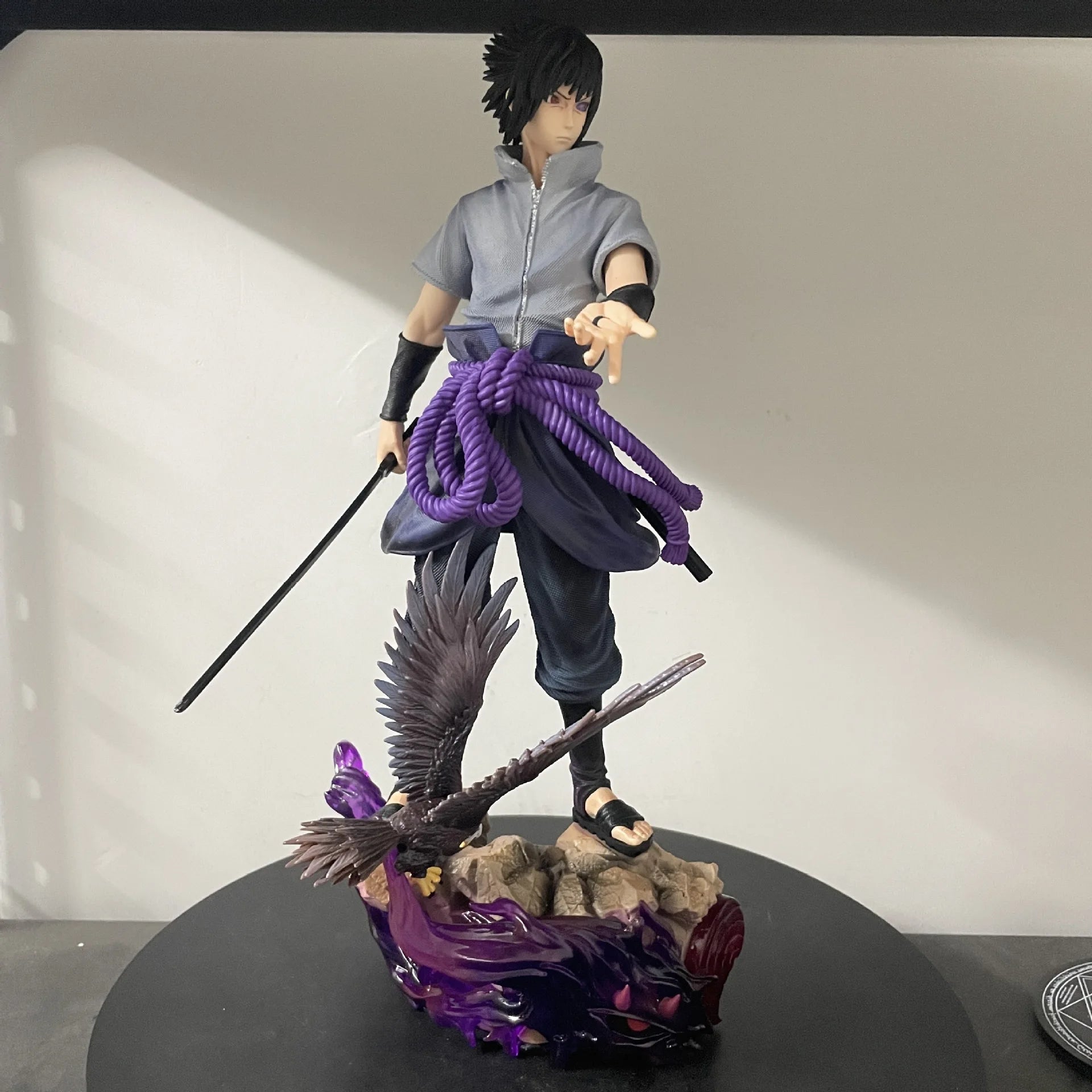 Anime Naruto Shippuden Figur Naruto Uzumaki Uchiha Sasuke Actionfigur 38 cm PVC-Spielzeugstatue Sammlung Modell Geburtstagsgeschenke