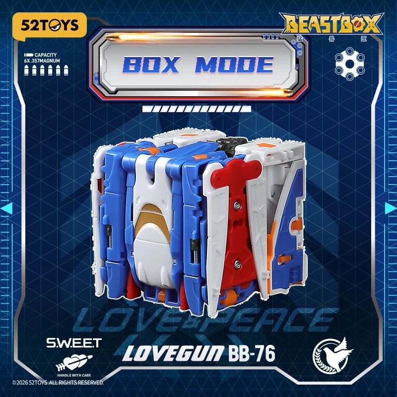 52TOYS BEASTBOX BB-76 LOVEGUN Deformation Dove Toys Action Figure, Collectible Converting Toys
