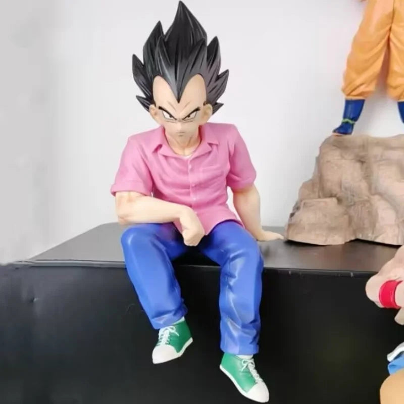 22cm Dragon Ball Figure Vegeta Anime Figure Pink Casual Style Vegeta Figurine Pvc Collection Statue Ornament Toys Model Gift