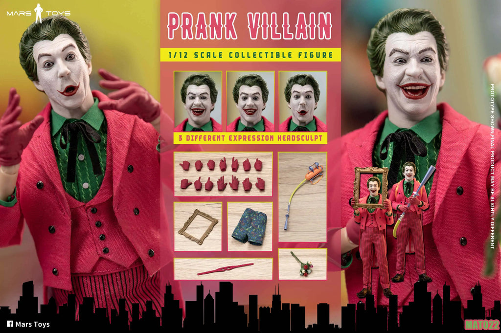 In Stock Mars Toys Joker 1996 PRANK VILLAIN 1/12 Scale Collectible Figure Movability Model Toys Collection Cloth clothes MAT022