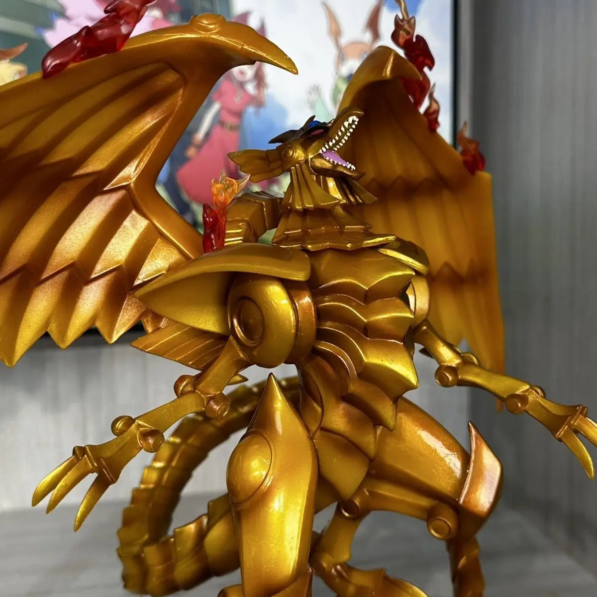 27cm Raa no Yokushinryuu Anime Figure Yu-Gi-Oh! Duel Monsters Yami Yugi Action Figure Dark Magician Girl Figurine Model Doll Toy