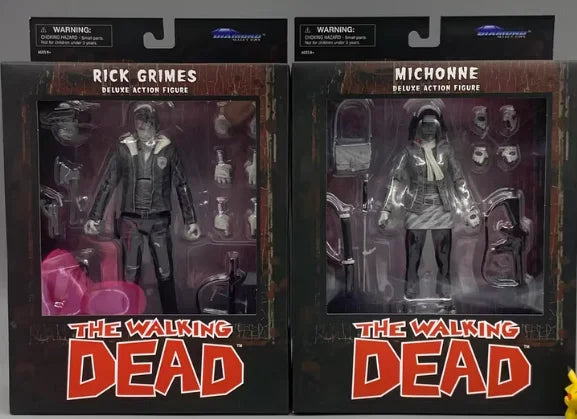 Diamond Select Toys Walking Dead Rick And Michonne Action Figure - Collectible Movable Doll Comic Version Genuine Puppets