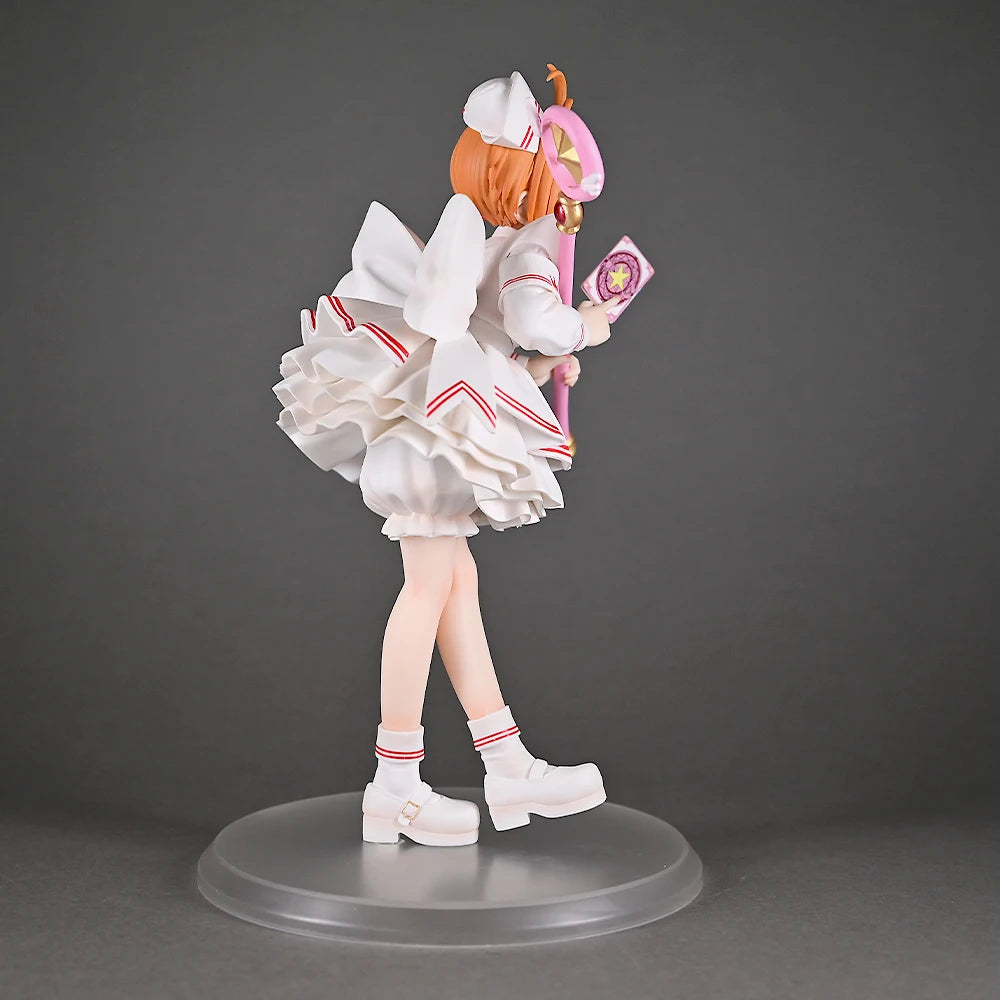Xiaotao Cardcaptor Sakura Nurse Uniform GK Figure 22CM Upgraded Face Sculpture Anime Statue Magic Wand Clow Card Gift For Otaku