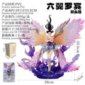 В наличност 35 см One Piece Six Wings Nico Robin Модел PVC Аниме Фигурка Настолна Орнамент Колекция Двойна Глава Подарък за Рожден Ден Играчка