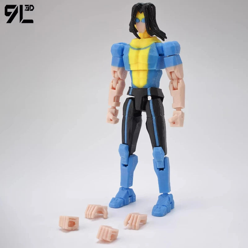 9L 3D Invincible Omni Man Titan Action Figure - Multi-Jointed Articulated Collectible Toy for US Comic Fans Display