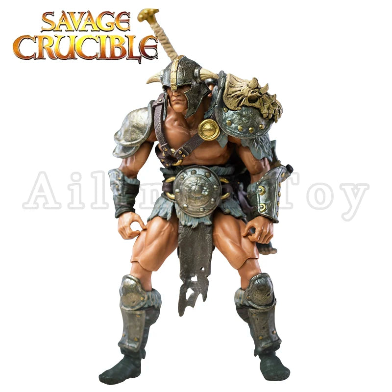 Harbinger Studios 1/12 7inch Action Figure Savage Crucible Wave 2 Jaeger Nashom Krieger Whoman Barbarian Anime Model For Gift