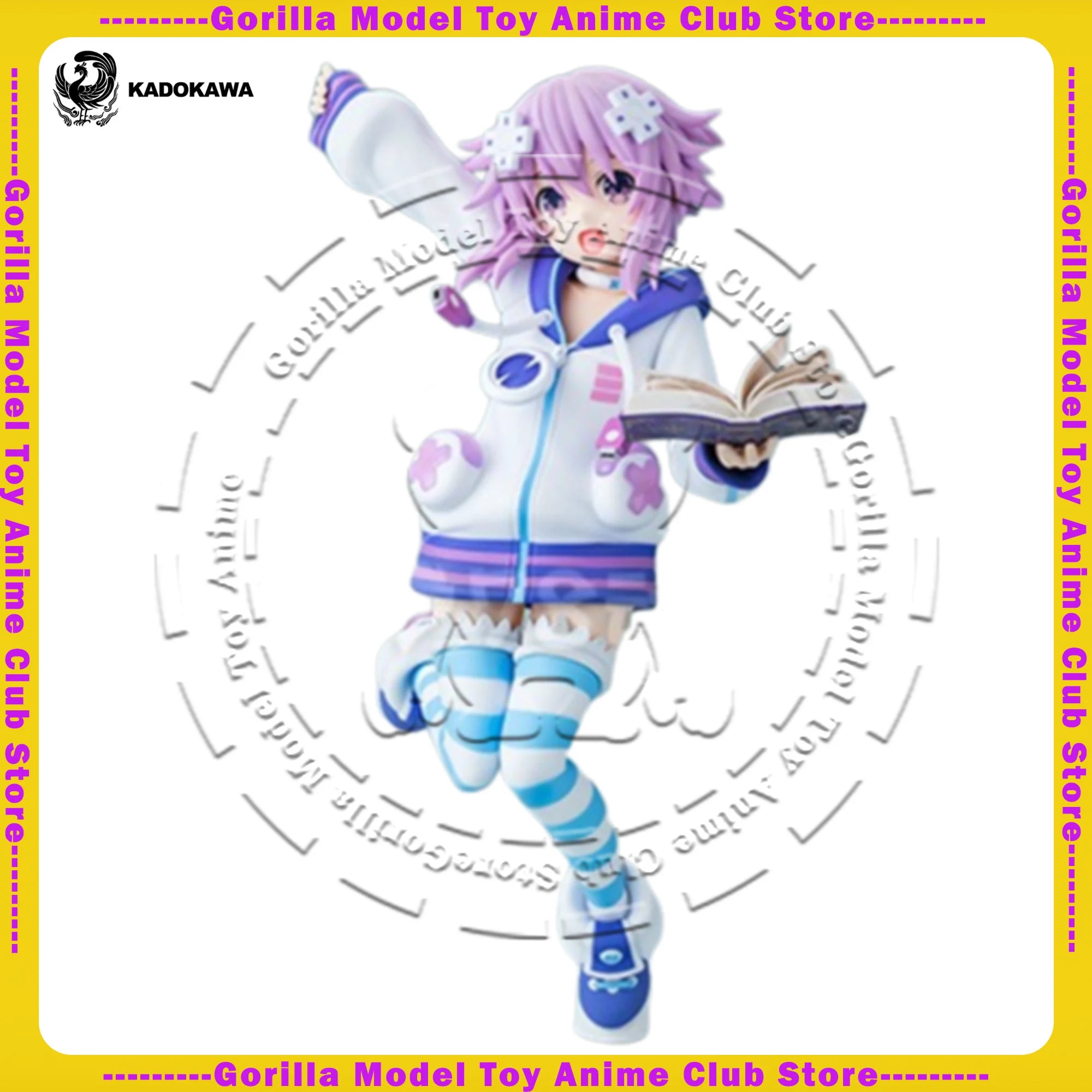 In Stock Original Genuine KADOKAWA Neptune Brave Neptunia 220mm Anime Figure Statue Japanese PVC Collectible Model Gift
