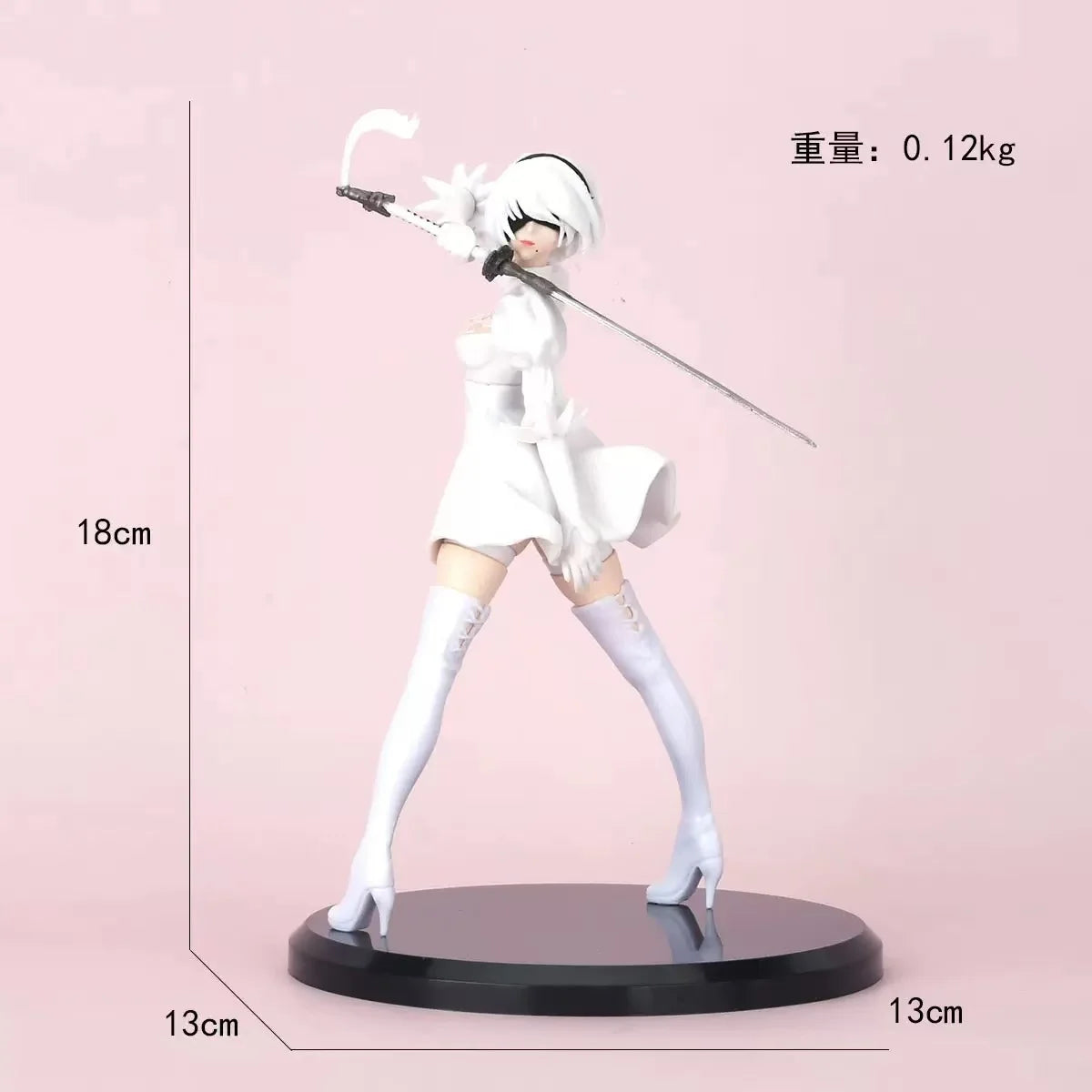 18CM Аниме NieR: Automata - YoRHa No. 2 Type B - Версия 2.0 Премиум Чоконосе Модел Играчка Кукла Екшън Фигурка
