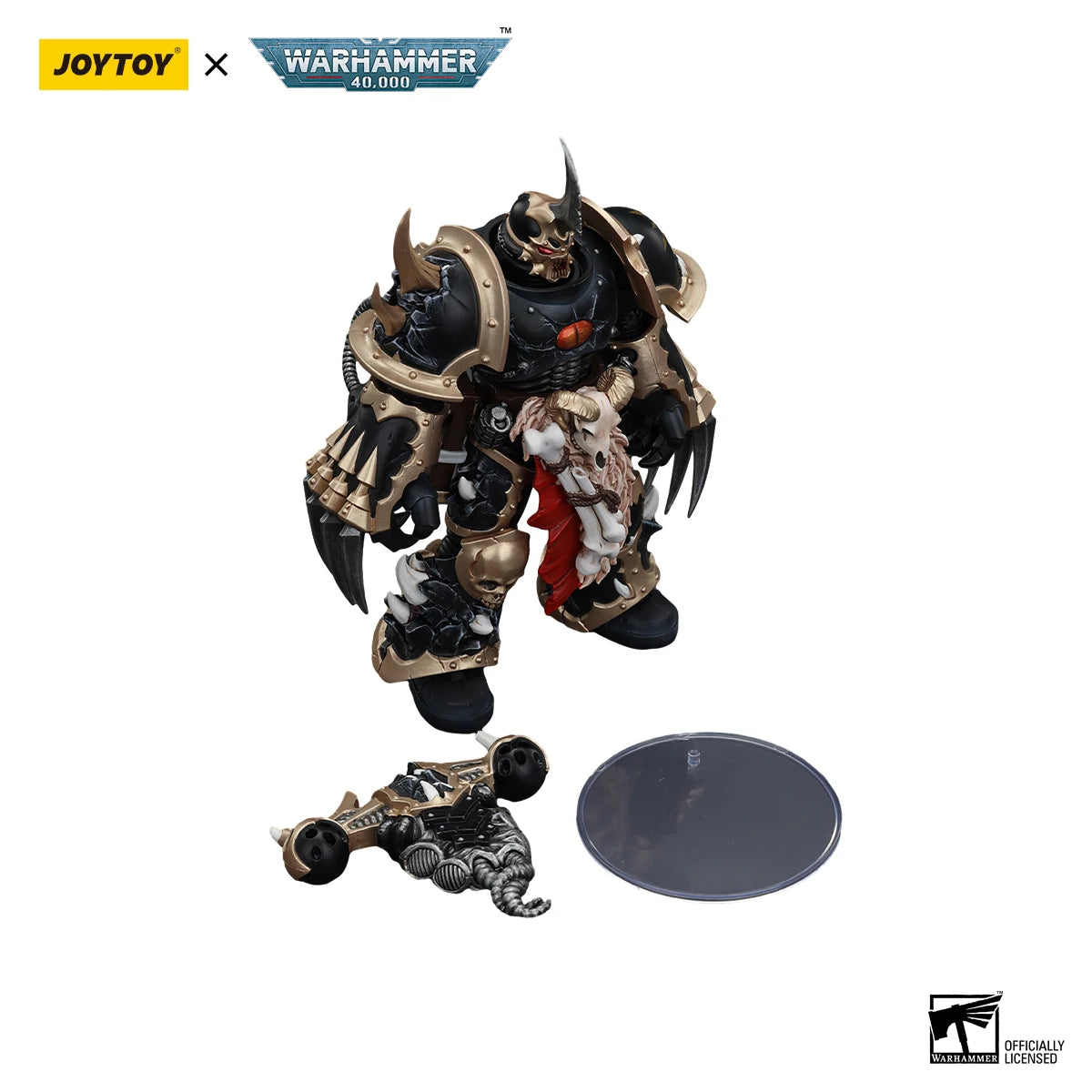 JOYTOY Warhammer 40K 1/18 Action Figure Chaos Space Marines Black Legion Chosen with Lightning Claws Collectible Model Toy Gift