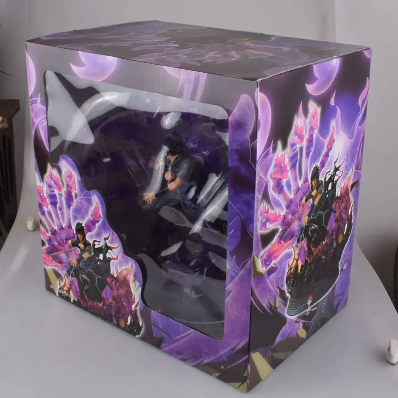 35cm Uzumaki Naruto Uchiha Sasuke Figure NARUTO GK Susanoo Rikudousennin Model Light-Up ModelDesktop Ornament Gift Toys for Boy