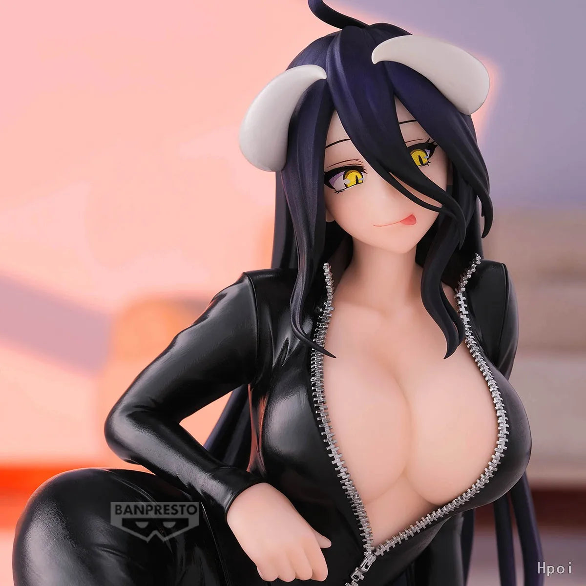 In Stock Original Bandai BANPRESTO Overlord Albedo 18cm PVC Anime Figures Figure Model Desktop Ornament Collectibles Toys Gift