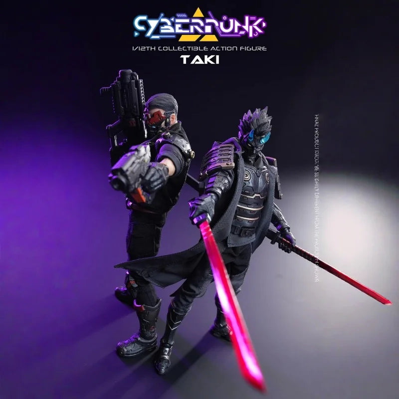 Original 17cm Vtoys Vsd010 Cyberpunk Samurai Taki Action Figure Collectible Full Set With Accessories Movable Toy Pvc Model Gift