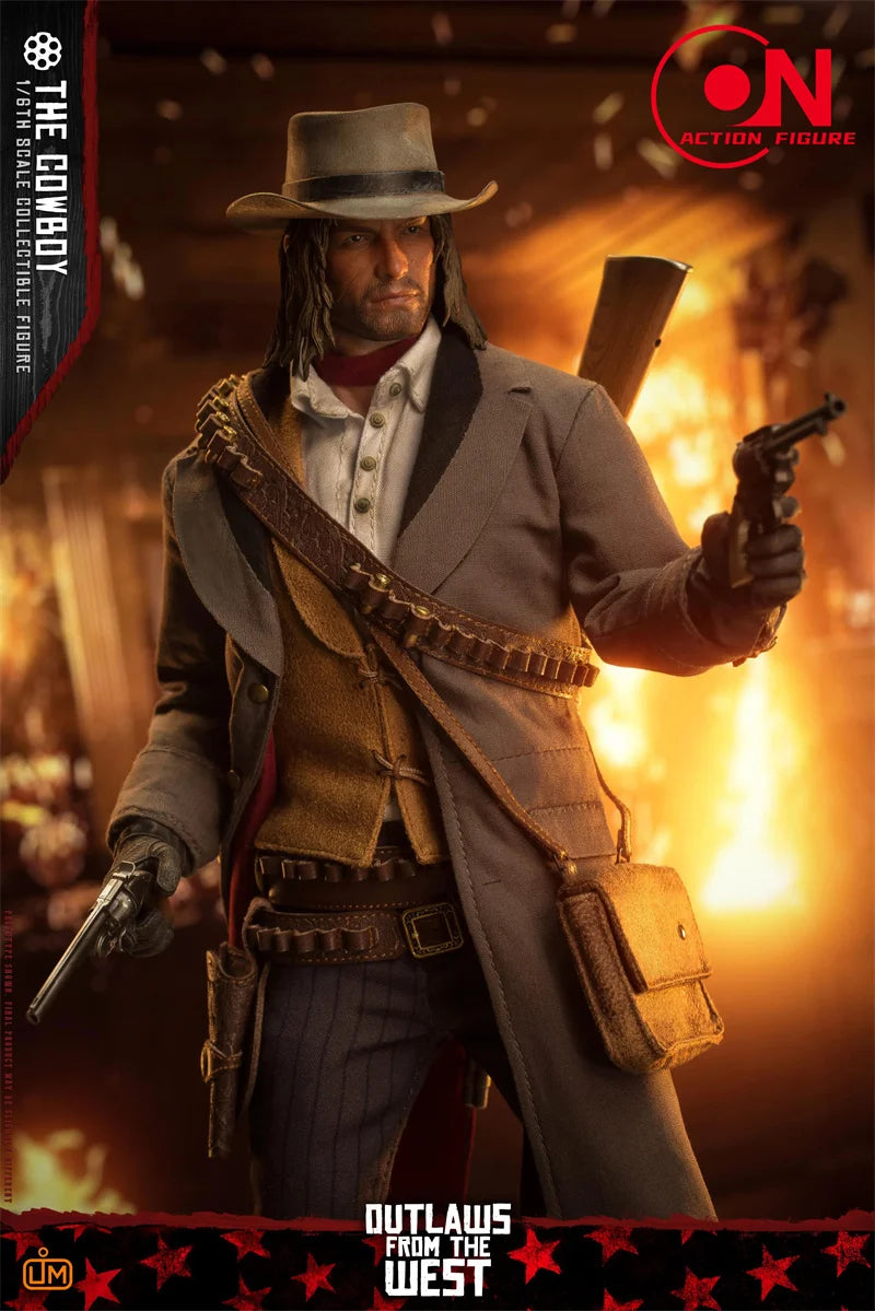2025 Q4 LIMTOYS LIM011 1/6 The Cowboy John Double Head Figure Model 12'' Male Soldier Action Figure Doll Full Set Toy