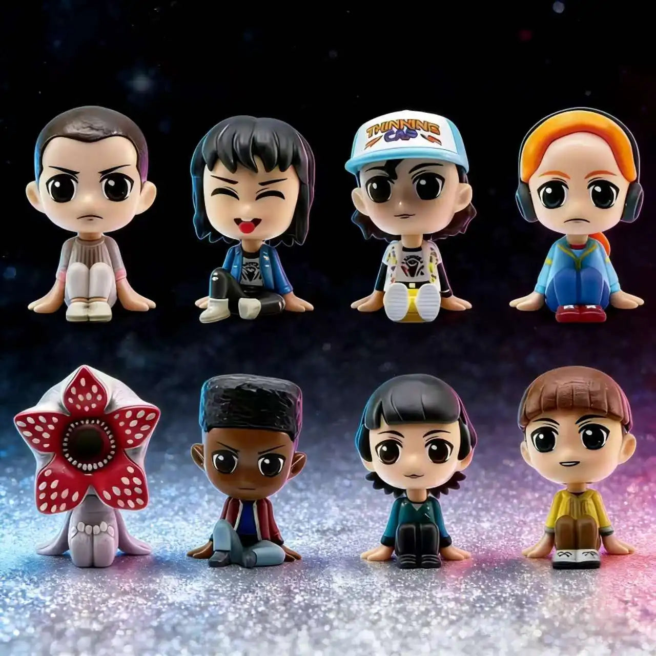 8Pcs/set Cartoon Characters Toys Cute Eleven Demogorgon Anime Figure PVC Ornaments Model Toys Kids Gifts For Children Halloween