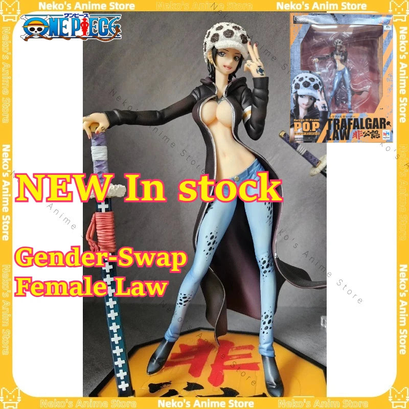 【In Stock】Original One Piece POP IRO Female Law Unofficial Gender-Swap Anime Model  Trendy Toys Desktop Doll Collectibles Gift