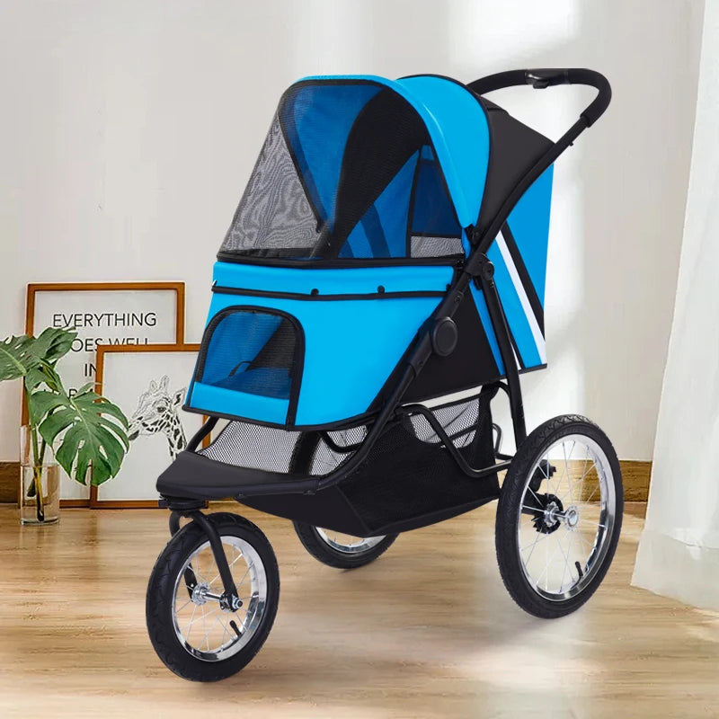 New Picture PC401 Popular Pet Strollers Big 3 Wheels Folding Dog Stroller  for Sale