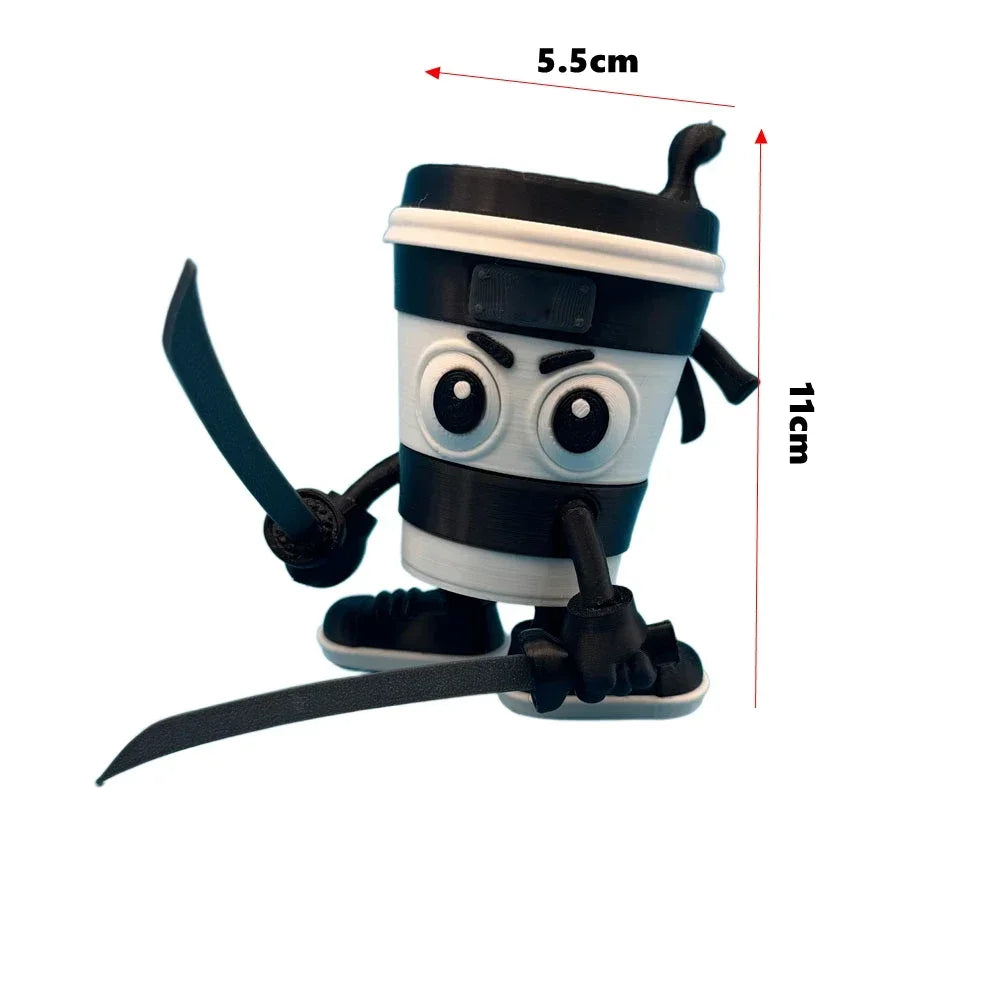 Tung Tung Tung Sahur Anime Figure Ballerina Cappuccino Action Figures Brainbot Tralalero Tralala Figurine Desk Model Ornament