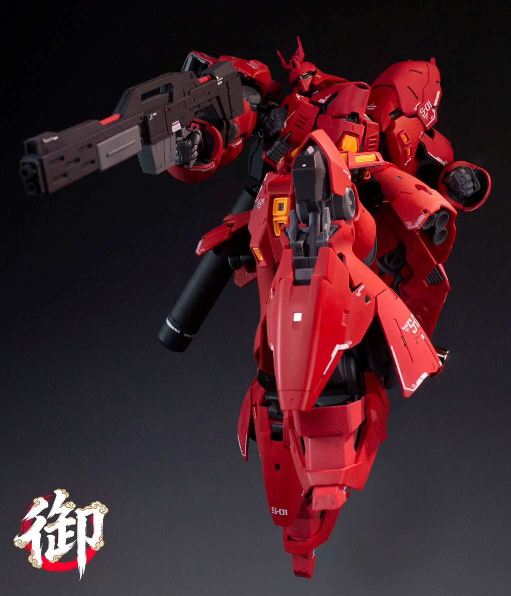 YUSHANFANG Model Amplified RG Sazabi Action Figures MSN-04 Anime Figure 1/100 Scale Assembly Model Kit Plastic Toys Free Gift