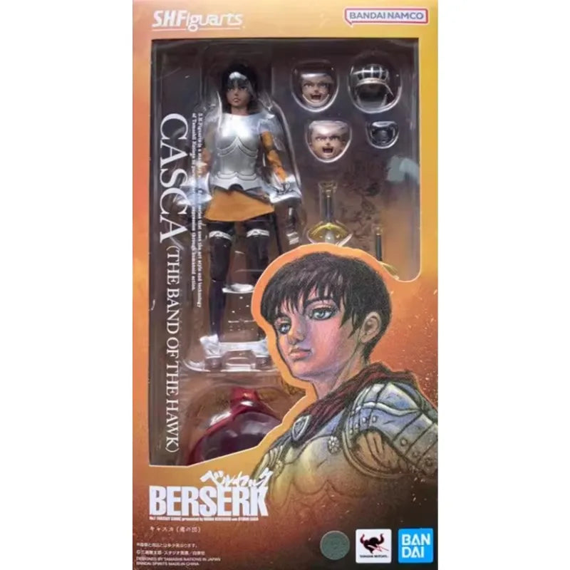 Bandai Original Berserk Anime Figure SHF Casca Band of The Hawk Action Figure Toys for Kids Gift Collectible Model Ornaments