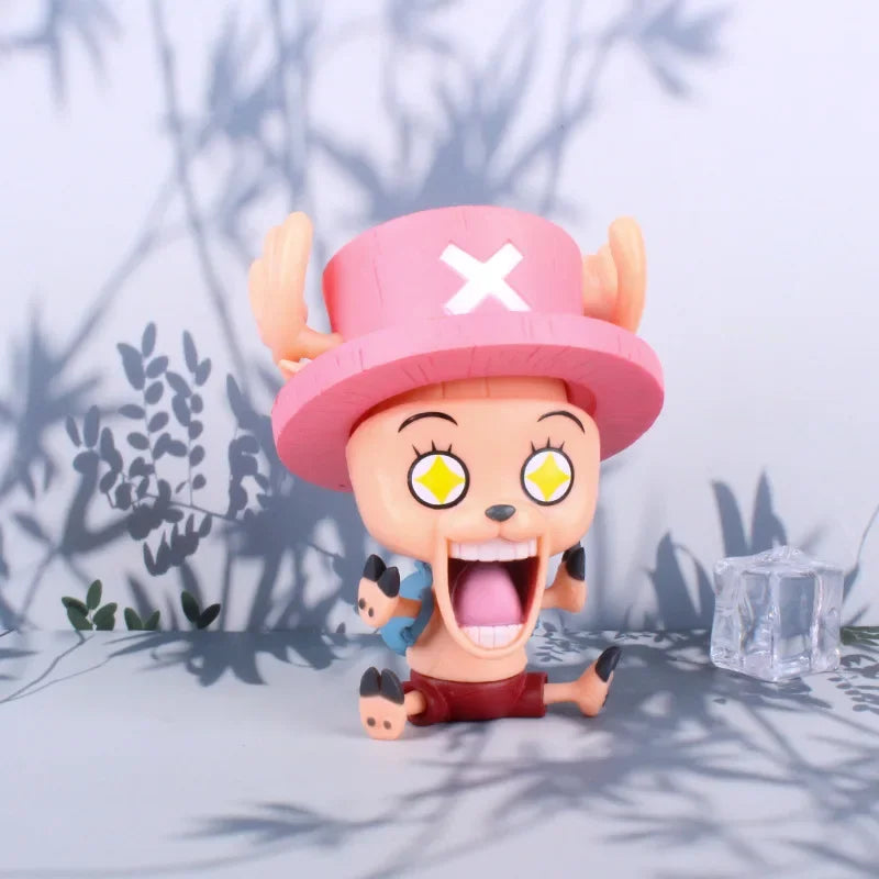 One Piece Zoro Luffy Sanji Anime Figure Ver. Robin Nami Brook Chopper PVC Car Decoration Figures Model Toy Kids Christmas Gift