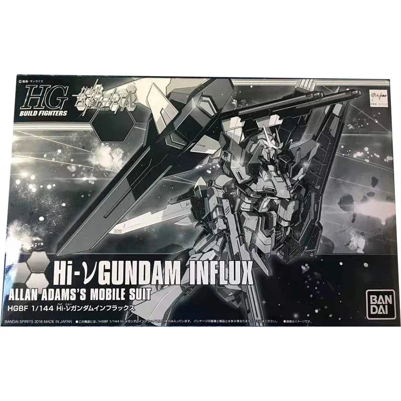 Bandai Genuine Gundam Model Kit Anime Figure HGBF 1/144 Hi V Influx Collection Gunpla Anime Action Figure Toys for Children