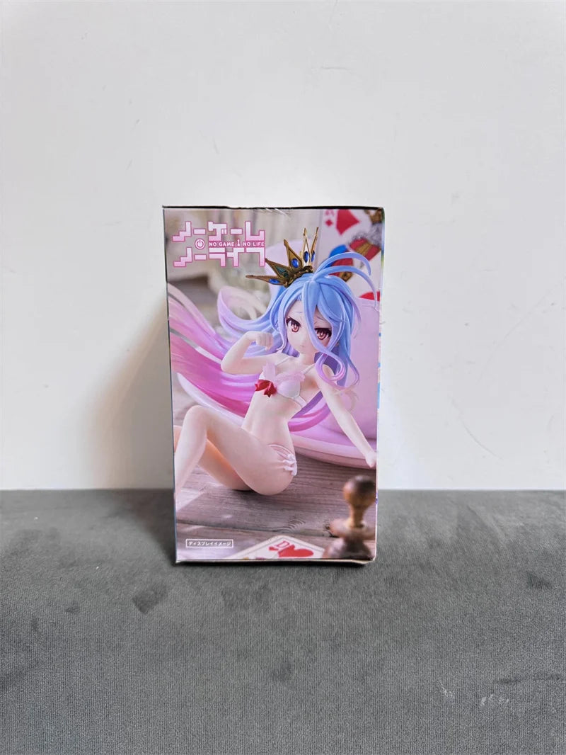 In Stock Original TAITO AFG NO GAME NO LIFE Shiro Swimming circle swimsuit styling PVC Anime Figure Action Figures Model Toys
