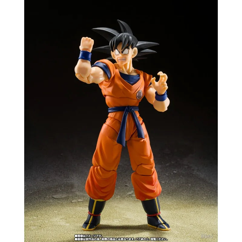Bandai S.H.Figuarts Dragon Ball Z Goku & Gohan Kid Ver. & Kintoun Action Figure Set 14cm/6cm Movable Collectible Model PVC ABS