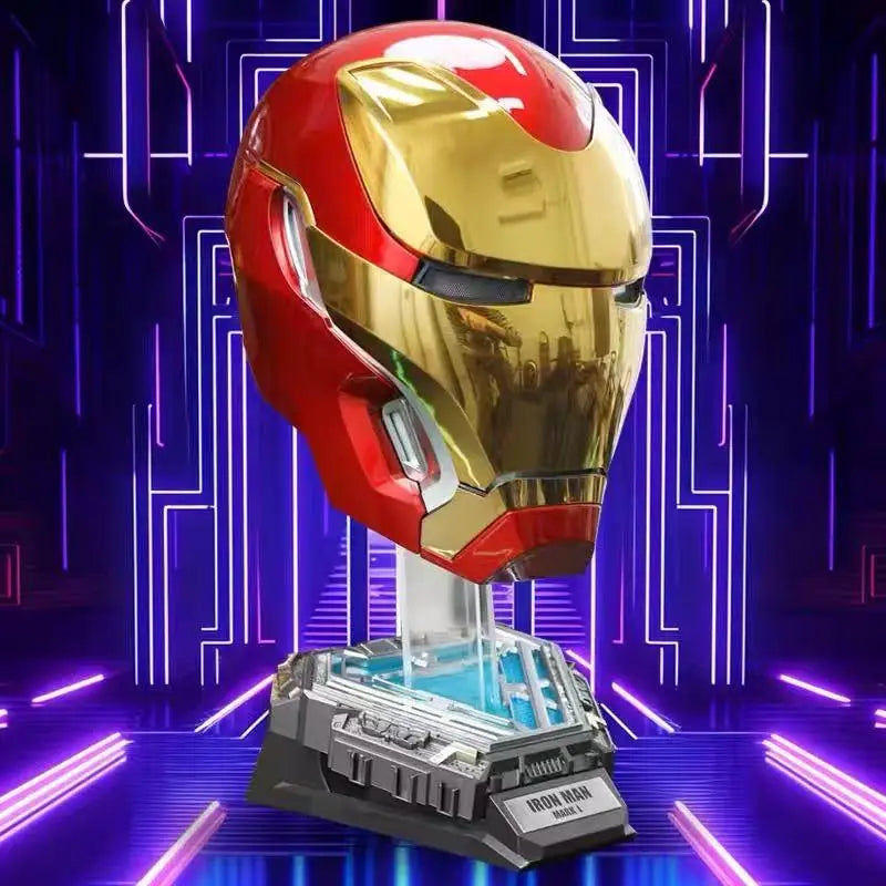 Hot 1:1 Iron Man MK50 Wearable Figures Helmet Deformation Voice Activated Around Derived Animation Marvel Model Toy Gift