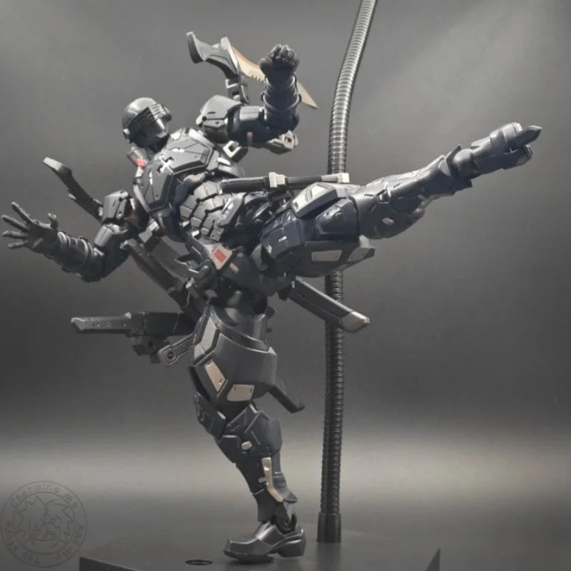 In Stock Premium Black Fighter Finished Action Figure Human Machine Snake Eyes Sc001 Finished Articulated Model Figure Toy Gifts
