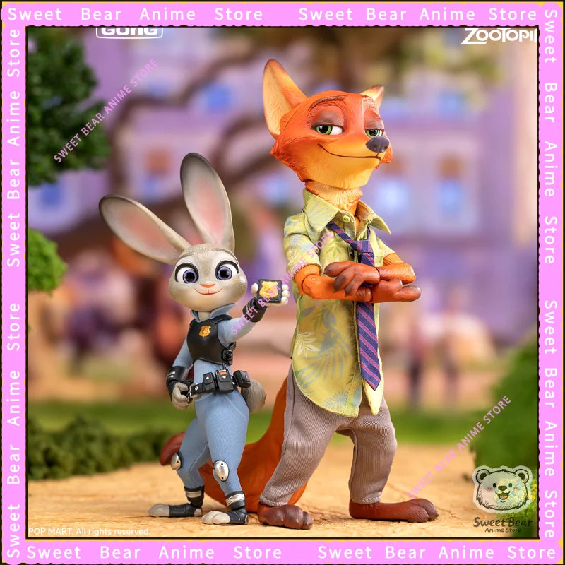In Stock GONG & PoP Original Zootopia Judy Nick Set Cloth Action Figure Anime Model Trendy Toys Desktop Doll Collectibles