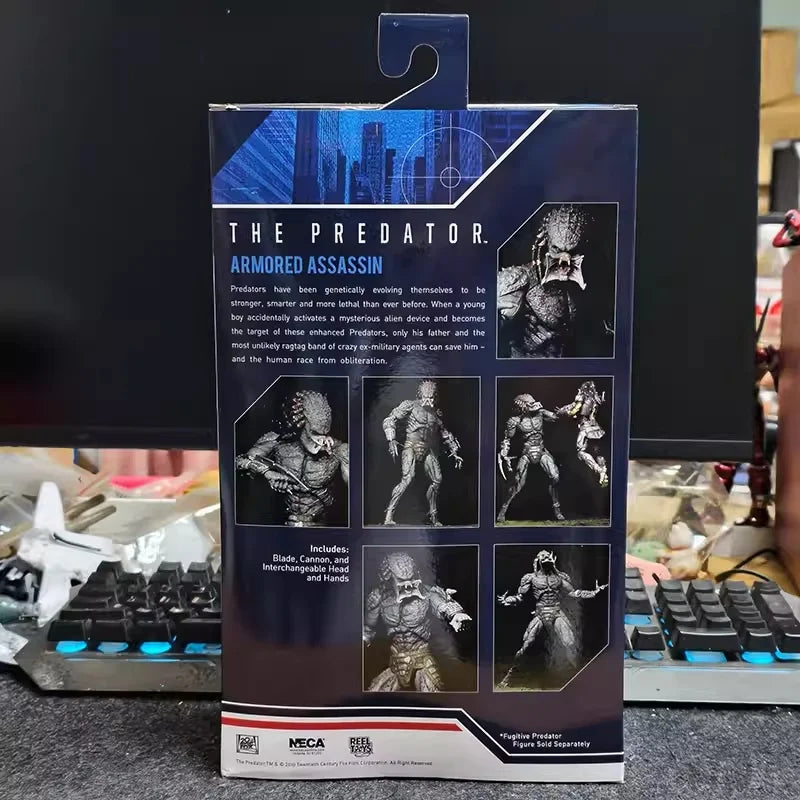 NECA Armored Assassin Predator Figure Hunter The Predator Action Figuras Manga Figurine 2018 Movie Anime 7-Inch Model Toys Gift