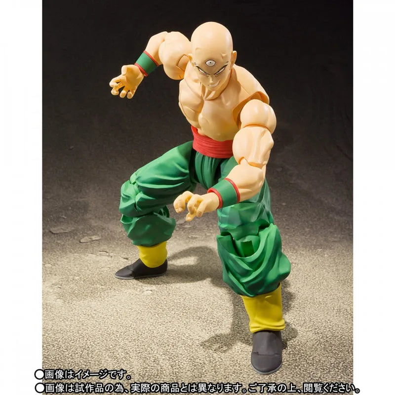 Low price In Stock BANDAI Original S.H.Figuarts DRAGON BALL TENSHINHAN AND CHAOZ SHF Action Figure Model Toy Gift for Kids