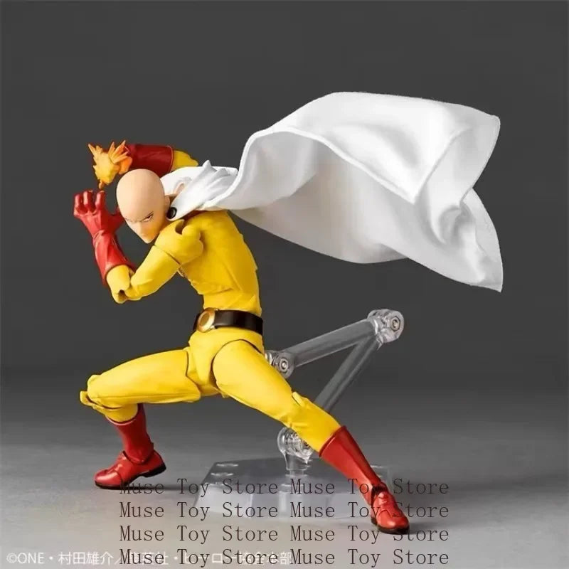 100% Original Kaiyodo Revoltech AMAZING YAMAGUCHI One-Punch Man Saitama Anime Action Figures Collectible Model Toys