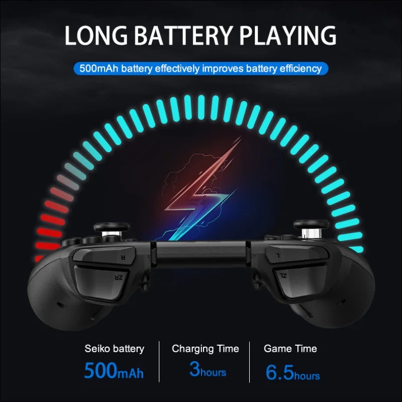 Wireless Gamepad for Switch Joycon Left And Right with Color Lights Six-Axis Body Sense Back Button Wake up Feature for Switch