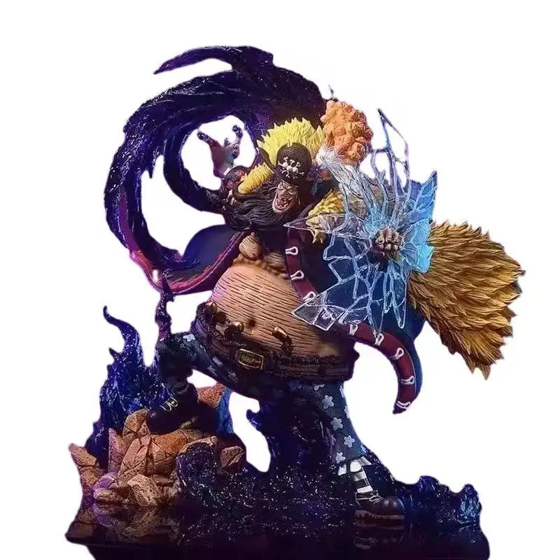 22 см Черната брада Маршал Д. Тич Фигурки Манга Едно парче Аниме Фигурка Черната брада GK Статуя Модел Колекция Стая Украшение Подарък