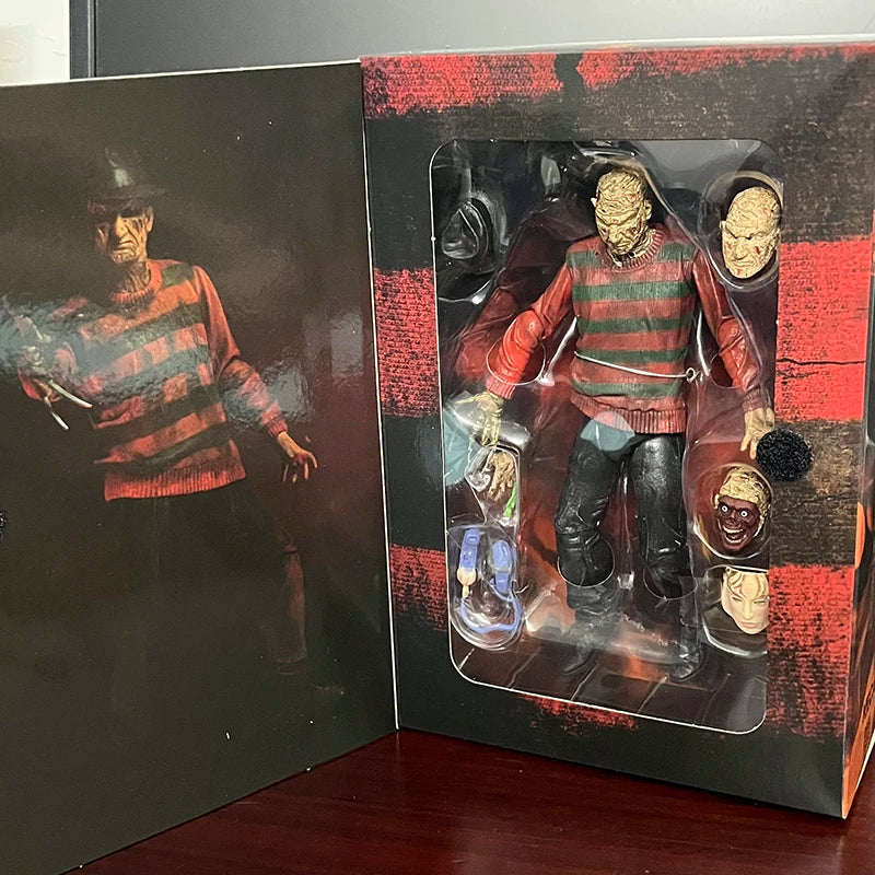 NECA Freddy Krueger Actionfigur Trick R Treat Sam Figur Freddy's Revenge Horror Modell Spielzeug Halloween Christina Geschenke