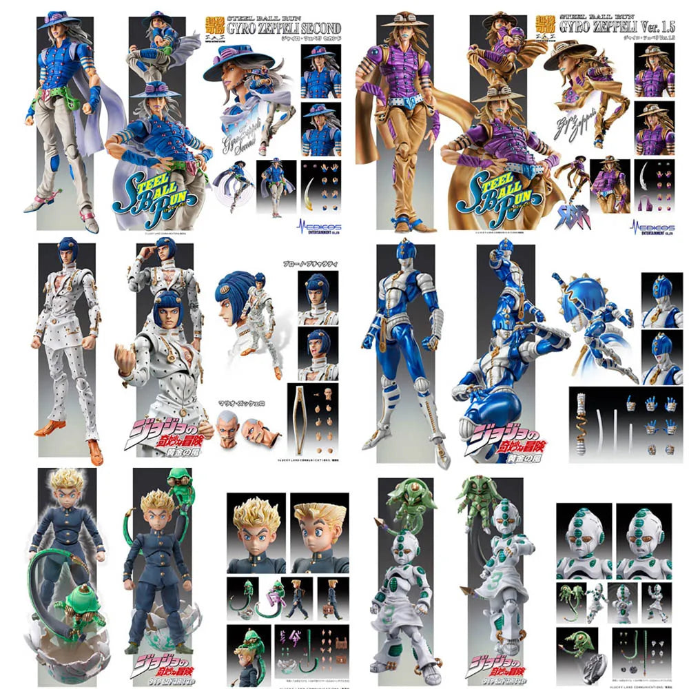 Anime Figures All Types Medicos Original Super Action Statue Jojo's Bizarre Adventure Season 1-8 Anime Model  Action Anime Toys