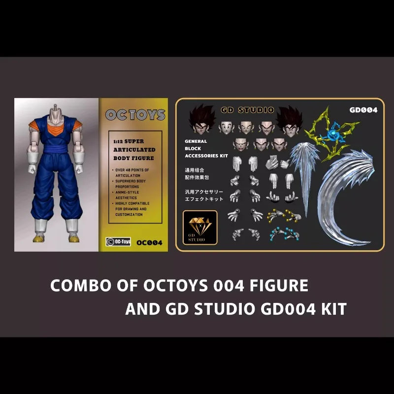 OCToys 1/12 Scale OC004 OC005 OC006 007 Set Dragon Ball Vegito Action Figure Collectible Gift