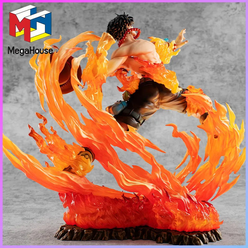 MEGAHOUSE Portrait Of Pirates One Piece Neo-Maximum Portgas D. Ace 15th Limited Ver. PVC Figure Collectible original garage kit