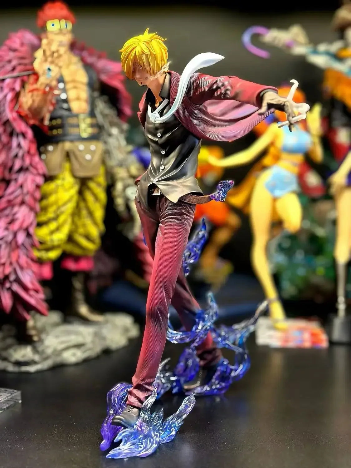25cm One Piece Sanji Anime Figure Fashion Show Sanji Figurine Pvc Model Statue Doll Decoration Collection Desk Ornament Toy Gift