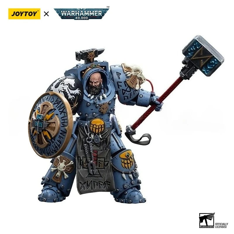 1/18 JOYTOY Action Figure 40K Space Wolves Arjac Rockfist Anime Model Toy