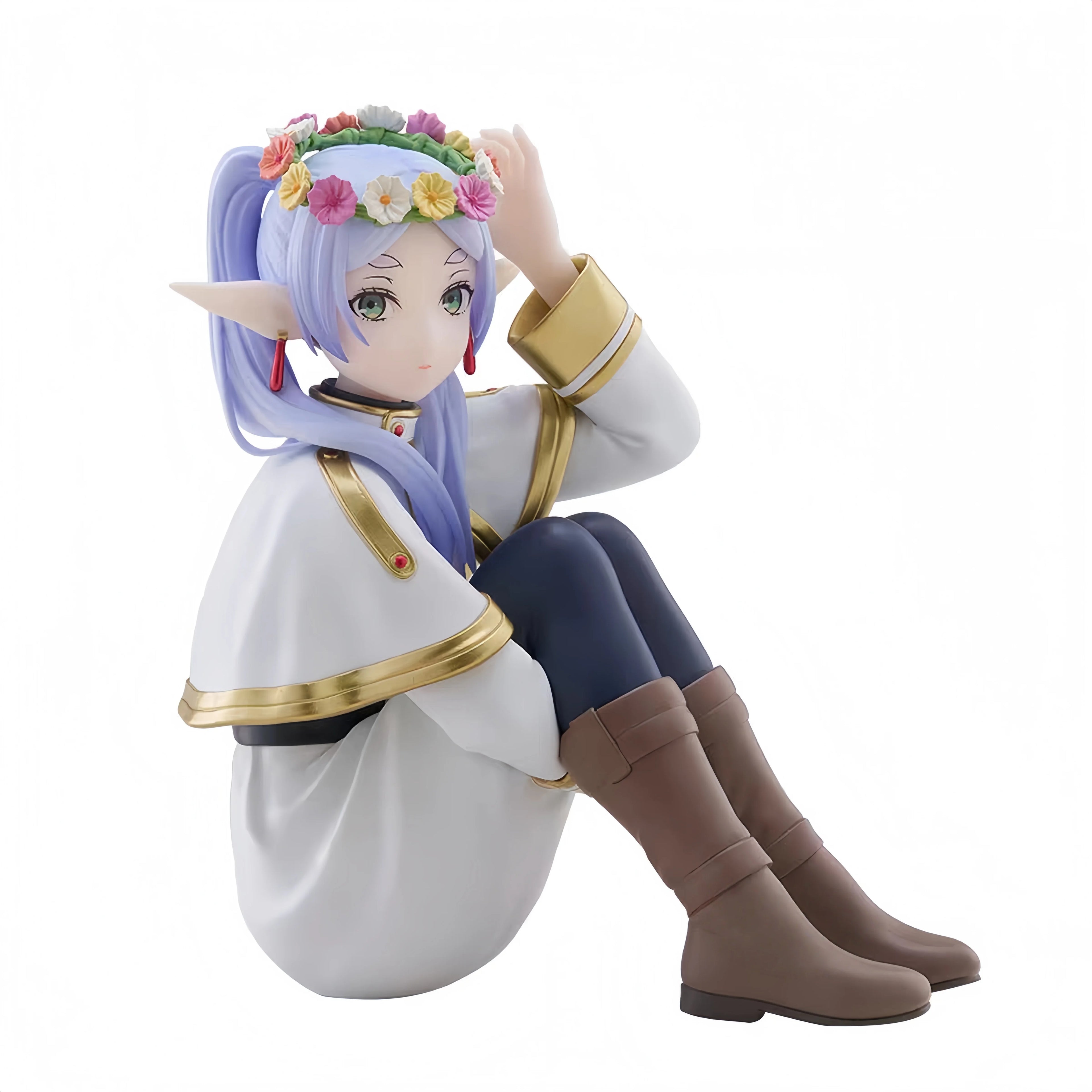 Frieren Beyond Journey'S End Flower Crown Frieren Himmel Action Figure Collectible Cute Desktop Ornamental Model Birthday Gifts