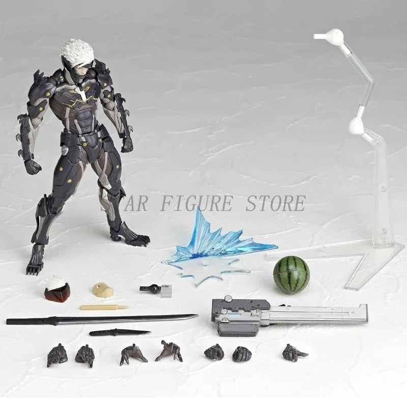 Kaiyodo Metal Gear Solid Raiden Action Figure PVC Movable Collection Revoltech Solid Snake Jack Figurine Model Toy Child's Gifts