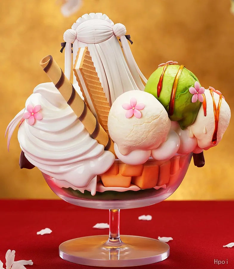 Anime White Jade Figure Ice Cream Wine Glass Shape Kimono Ver Model Toy Gift Collection Action Figure PVC Desktop Case Ornament