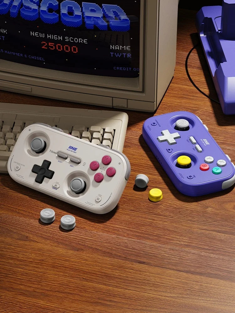 IINE Retro Card Game Controller Portable Switch2 mini handle Hall Joysticks 1000Hz Recessed Joystick Designed Customizable Gifts