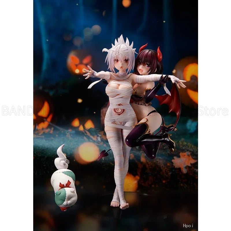 Original FLARE Ayakashi Triangle Kazamaki Matsuri & Hanasade Suzu & Shirogane Animation Toys Model Ornaments Statue Collection