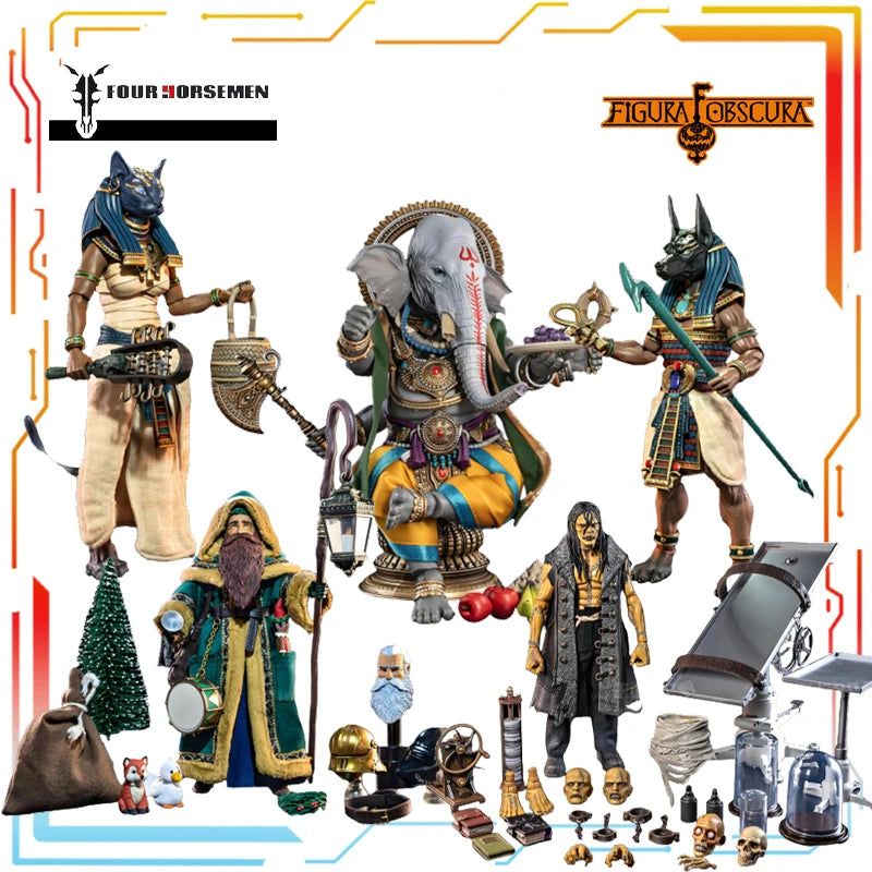 Four Horsemen Studios 1/12 finished product movable Figura Obscura Anubis/Santa Claus/Buster/Frankenstein/Ganesh character model