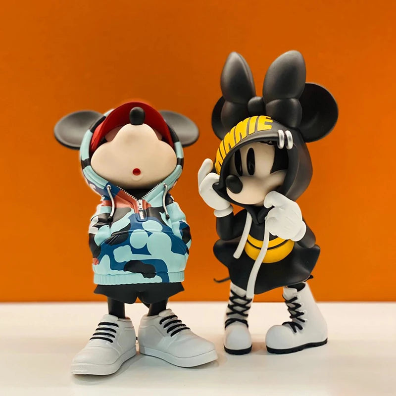 New 15cm Disney Mickey Minnie Mouse Action Figure Magic Storm Trendy Collection Pvc Model Statue Toy Collectible Decor Doll Gift